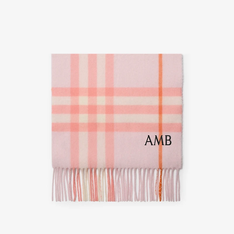 Check Cashmere Scarf in Sugar | Burberry® Official