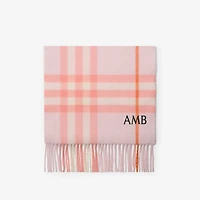 Check Cashmere Scarf in Sugar | Burberry® Official