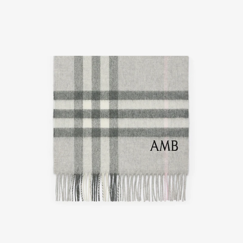 Check Cashmere Scarf in Mitten | Burberry® Official