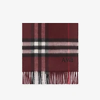 Check Cashmere Scarf in Oxblood | Burberry® Official
