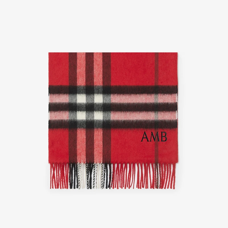 Check Cashmere Scarf in Post | Burberry® Official