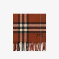 Check Cashmere Scarf in Brick | Burberry® Official