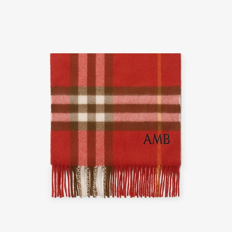 Check Cashmere Scarf in Roux | Burberry® Official