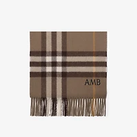 Check Cashmere Scarf in Vole | Burberry® Official
