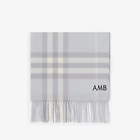 Check Cashmere Scarf in Mist | Burberry® Official