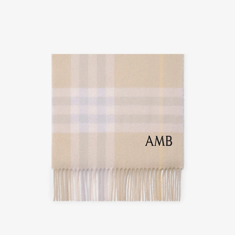 Check Cashmere Scarf in Smoke | Burberry® Official