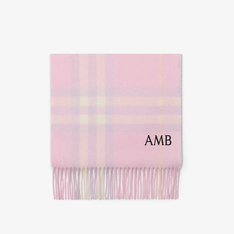Check Cashmere Scarf in Fondant | Burberry® Official