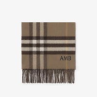 Reversible B Shield Cashmere Scarf in Vole brown | Burberry® Official