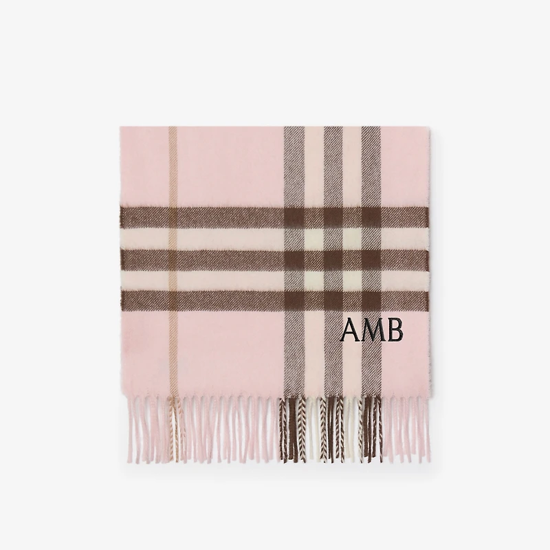 Check Cashmere Scarf in Bow pink | Burberry® Official