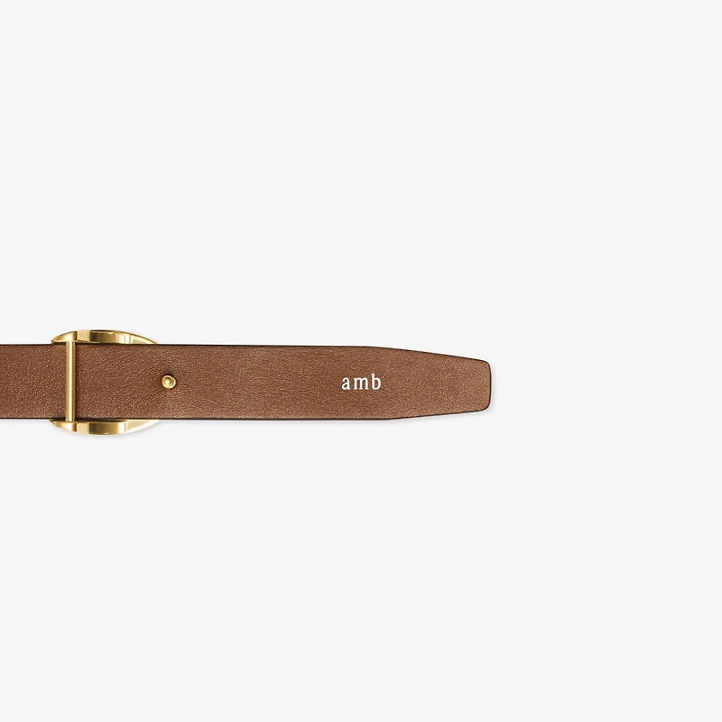 Reversible Leather Oval Knight Stamp Belt​ in Black/hazel - Women | Burberry® Official