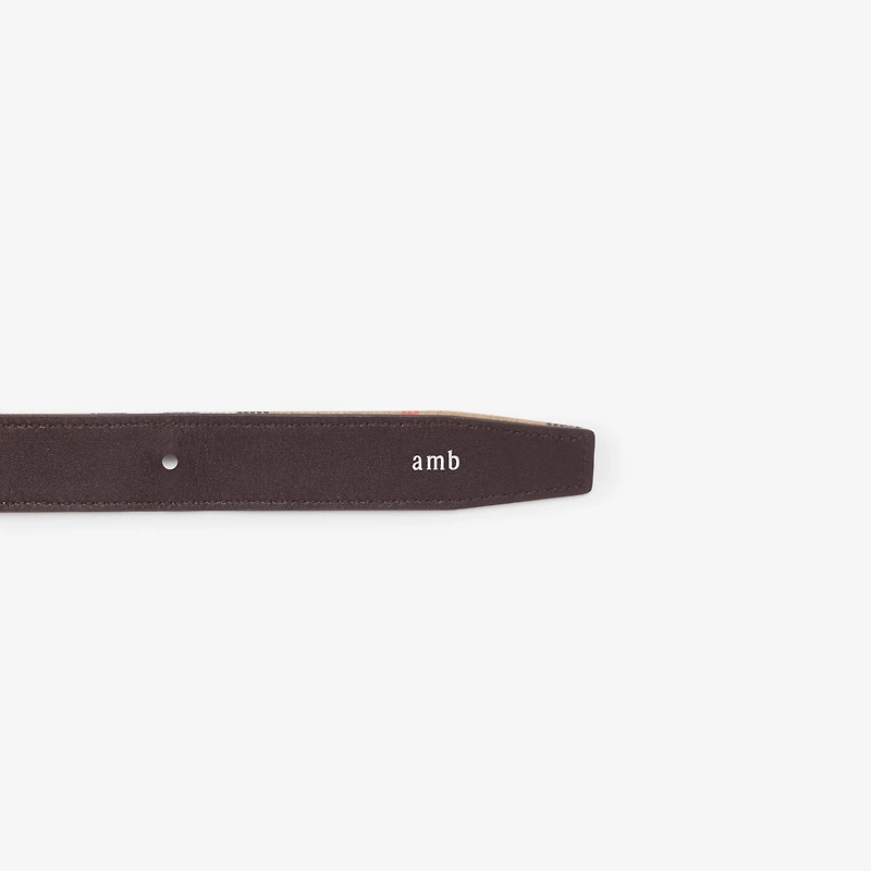 Reversible Check Knight Stamp Belt​ in Sand/peat/gold - Women, Cotton, Linen | Burberry® Official