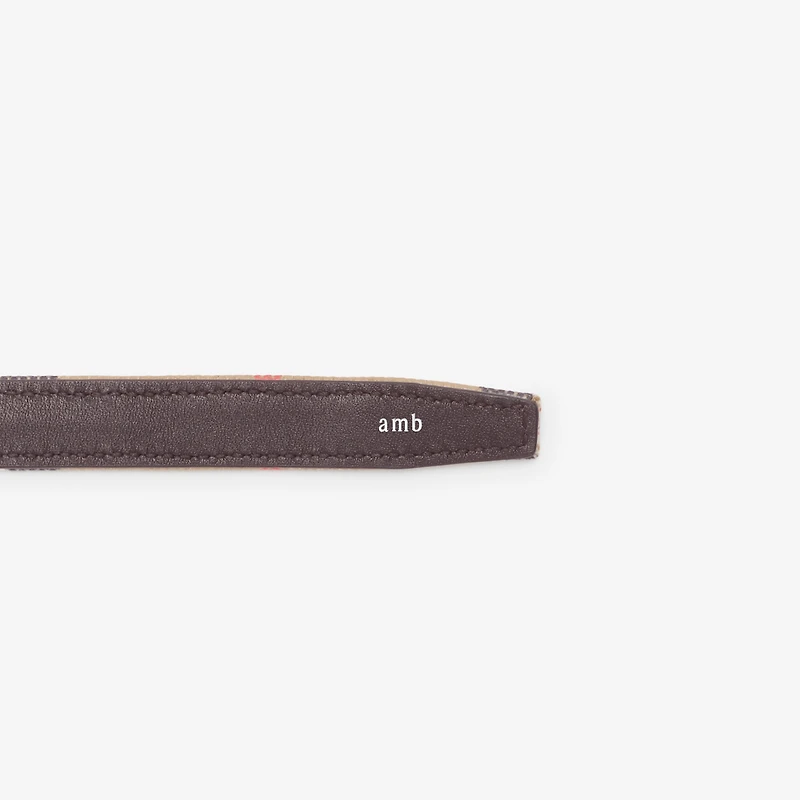 Thin Reversible Check Knight Stamp Belt​ in Sand/peat/gold - Women, Cotton, Linen | Burberry® Official