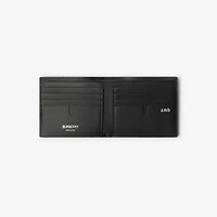 Check Bifold Wallet in Midnight - Men, Cotton, Linen | Burberry® Official