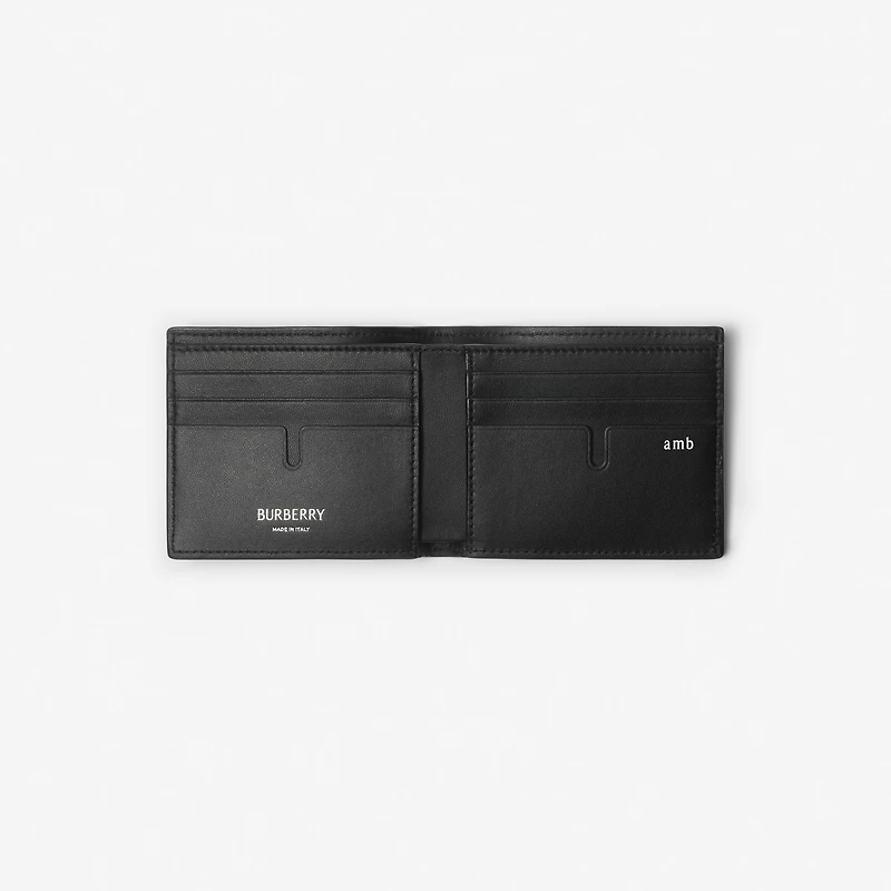 Check Slim Bifold Wallet in Midnight - Men, Cotton, Linen | Burberry® Official