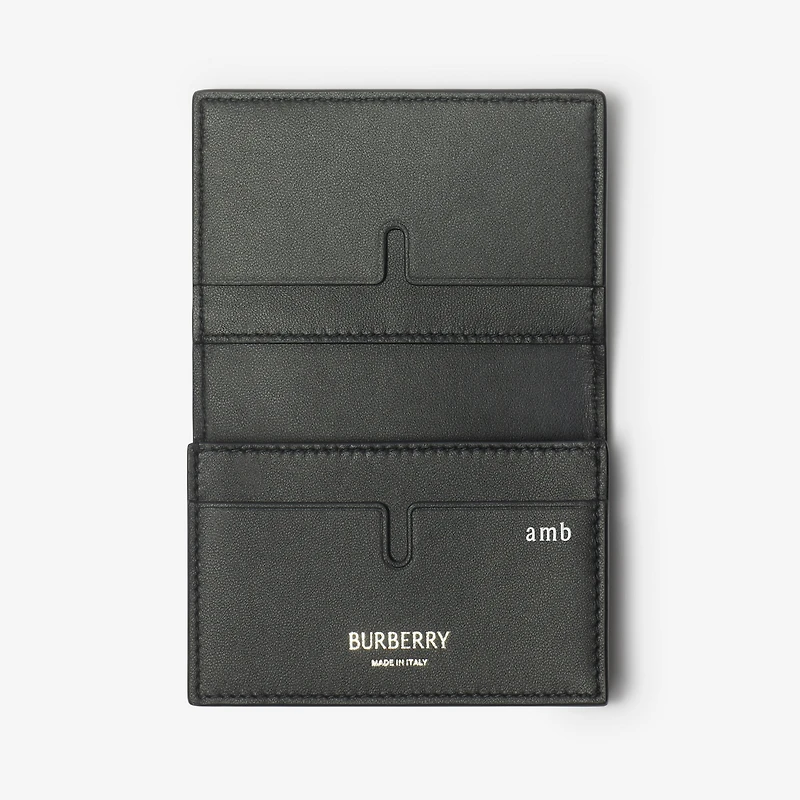 Check Folding Card Case in Midnight - Men, Cotton, Linen | Burberry® Official