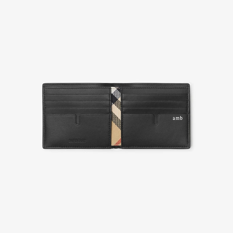 Cotswolds Bifold Wallet​ in Black - Men, Leather | Burberry® Official