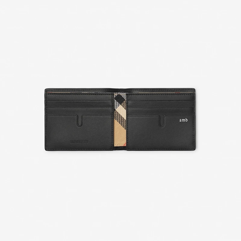 Slim Cotswolds Bifold Wallet​ in Black - Men, Leather | Burberry® Official