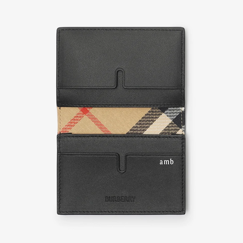 Cotswolds Bifold Card Case​ in Black - Men, Leather | Burberry® Official