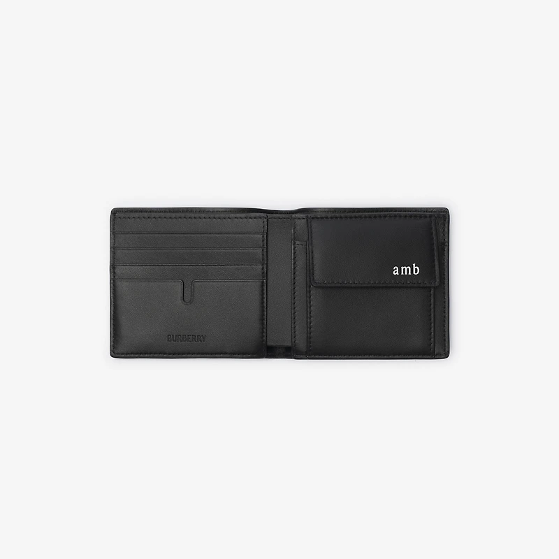 Check Bifold Coin Wallet​ in Navy - Men | Burberry® Official
