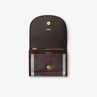 Highlands Compact Wallet in Mahogany red - Women | Burberry® Official