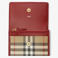 Small Check Folding Wallet in Archive beige/ruby red - Women | Burberry® Official