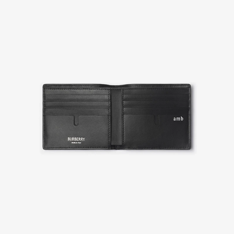 Check Intarsia Bifold Wallet in Peat brown - Men | Burberry® Official