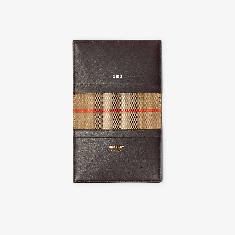 Bloomsbury Folding Card Case in Peat brown/sand beige - Women | Burberry® Official