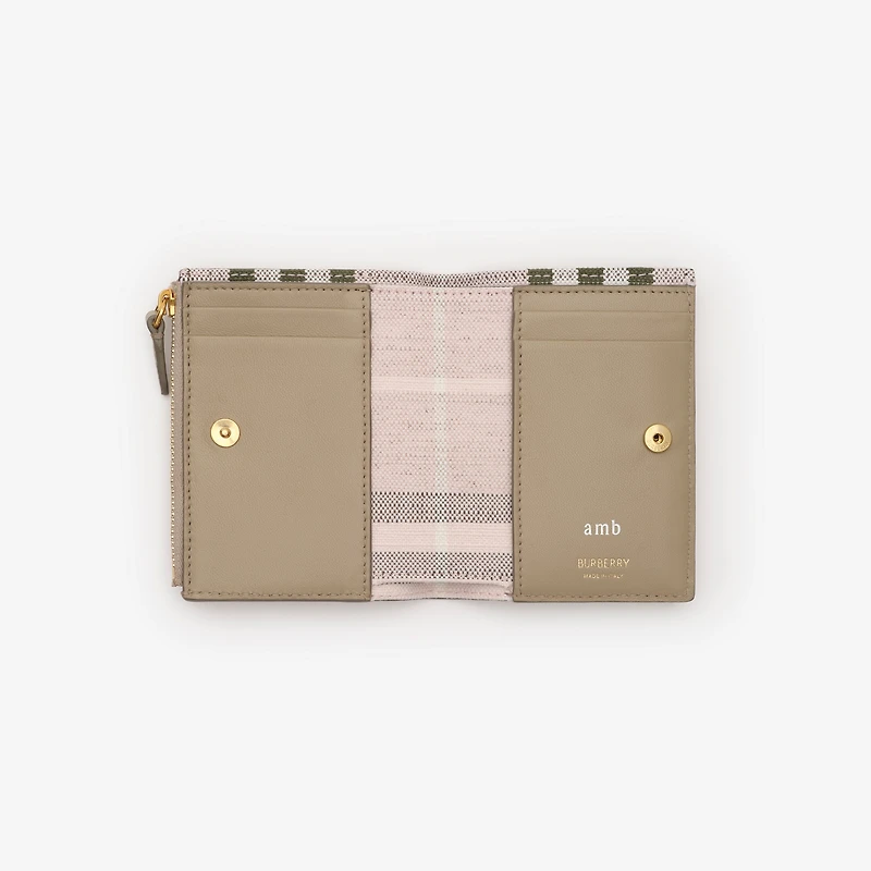 Bloomsbury Wallet​ in Mushroom beige/mallow pink - Women, Leather | Burberry® Official