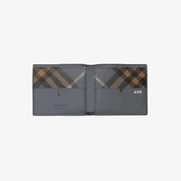 Pop Check Bifold Wallet in Wave blue - Men, Leather | Burberry® Official