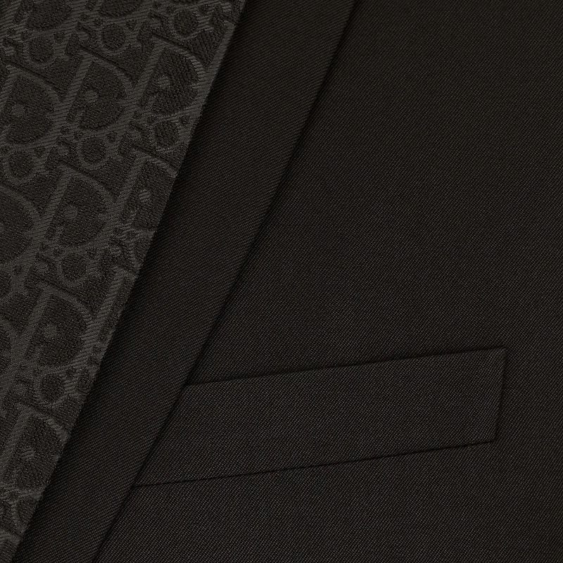 Jacket with Dior Oblique Asymmetric Shawl Collar