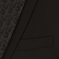 Jacket with Dior Oblique Asymmetric Shawl Collar