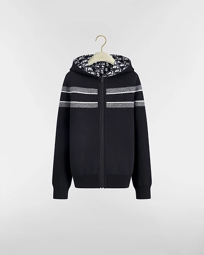 Reversible Zipped Cardigan with Hood