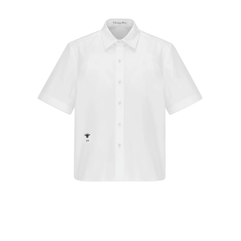 Cropped Button-Up Blouse