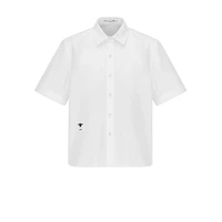Cropped Button-Up Blouse