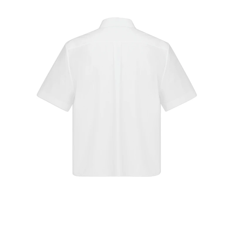 Cropped Button-Up Blouse