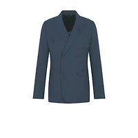 Double-Breasted Jacket with Buttoned Strap