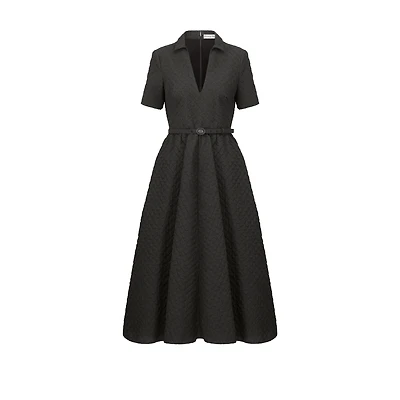 Mid-Length Belted Dress
