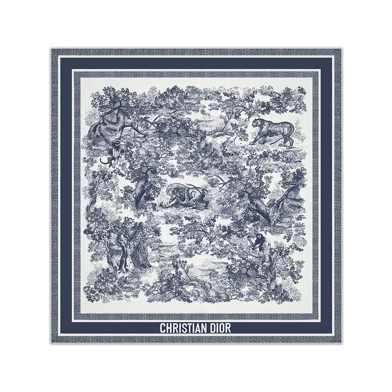 Dioriviera Toile de Jouy Sauvage 90 Square Scarf