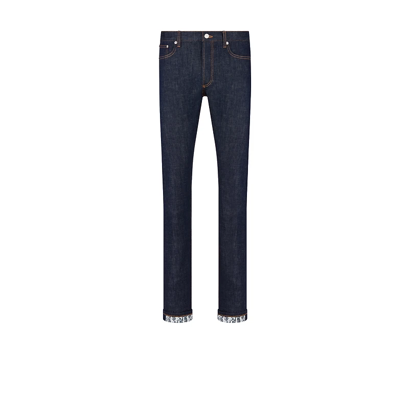 Long Slim-Fit Dior Oblique Jeans