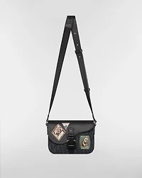 Small Saddle Messenger Bag with Flap