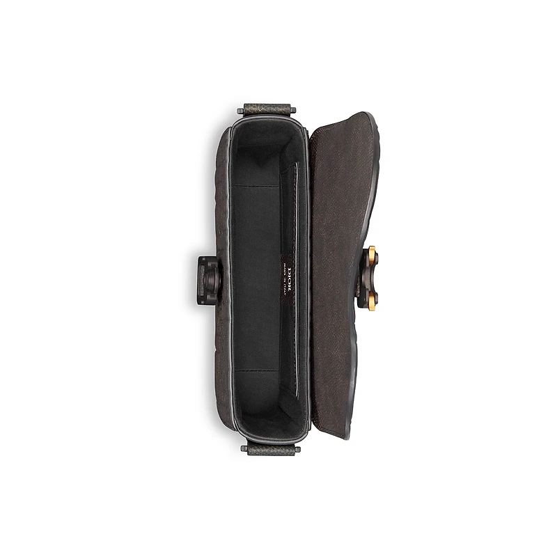 Small Saddle Messenger Bag with Flap