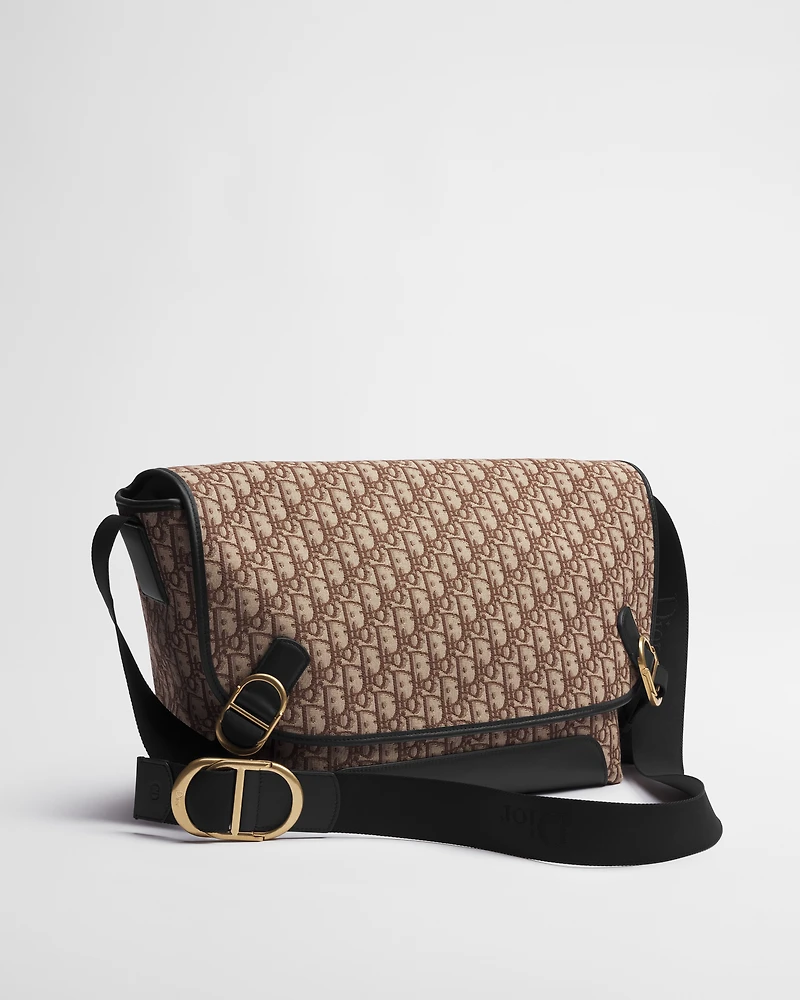 Large Dior Jett Messenger Bag with Flap