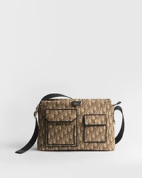 Medium Pocket Dior Jett Zipped Messenger Bag