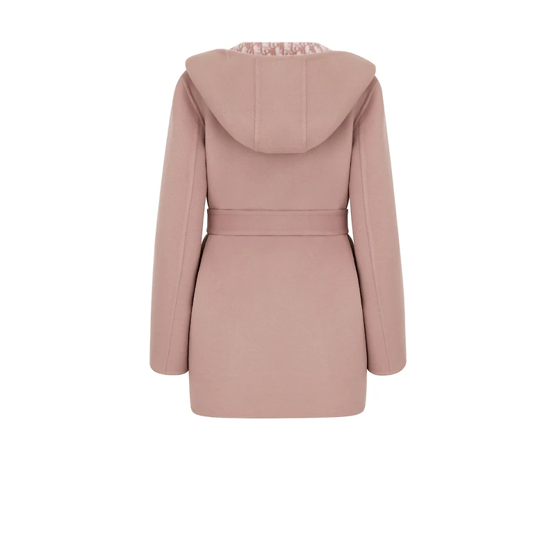 Short Hooded Coat with Belt