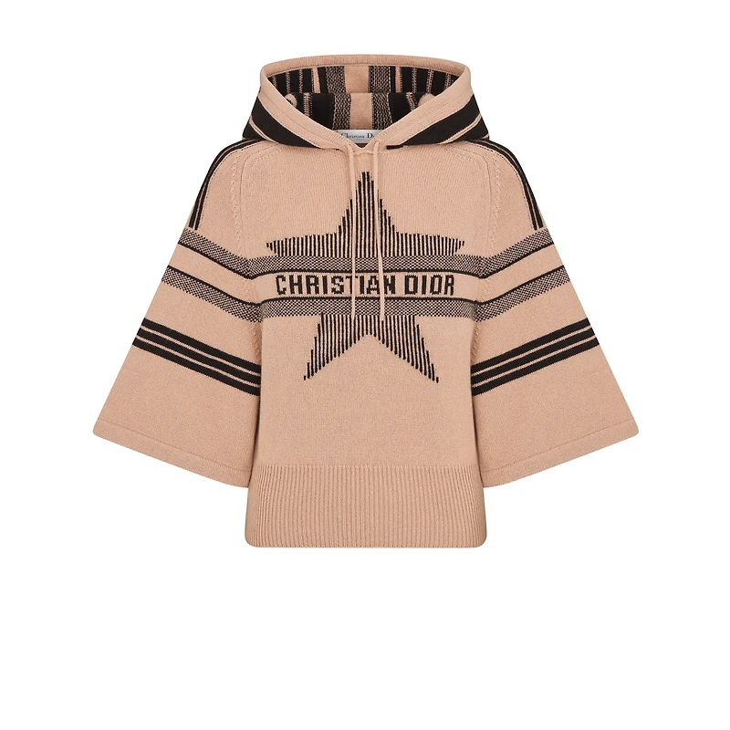 DiorAlps Three-Quarter Sleeve Hooded Sweater
