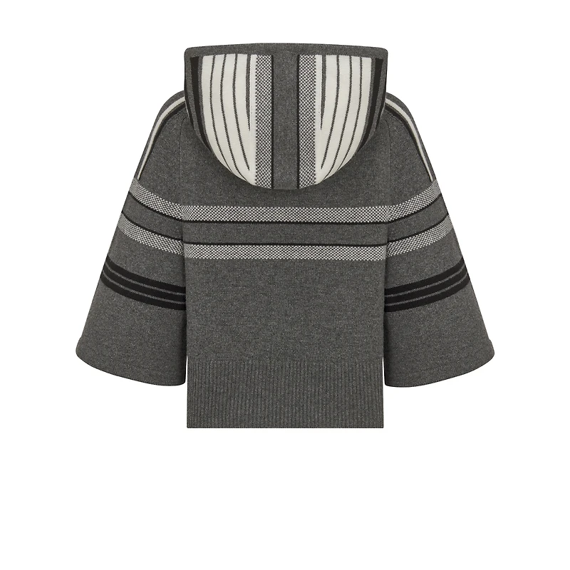 DiorAlps Three-Quarter Sleeve Hooded Sweater