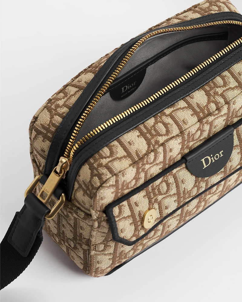 Mini Pocket Dior Jett Zipped Messenger Bag