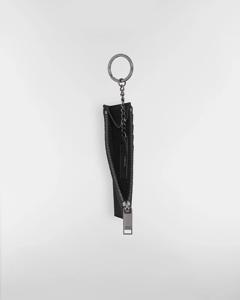 Zipped Card Holder with Split Ring