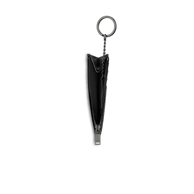 Zipped Card Holder with Split Ring