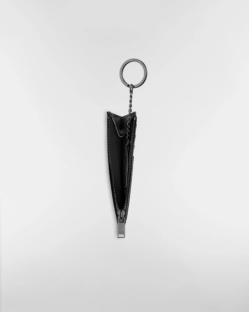 Zipped Card Holder with Split Ring